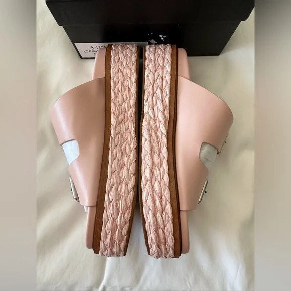 NWT J/SLIDES BONNIE Light Pink Leather Sandal New with box 8.5 - Picture 10 of 14